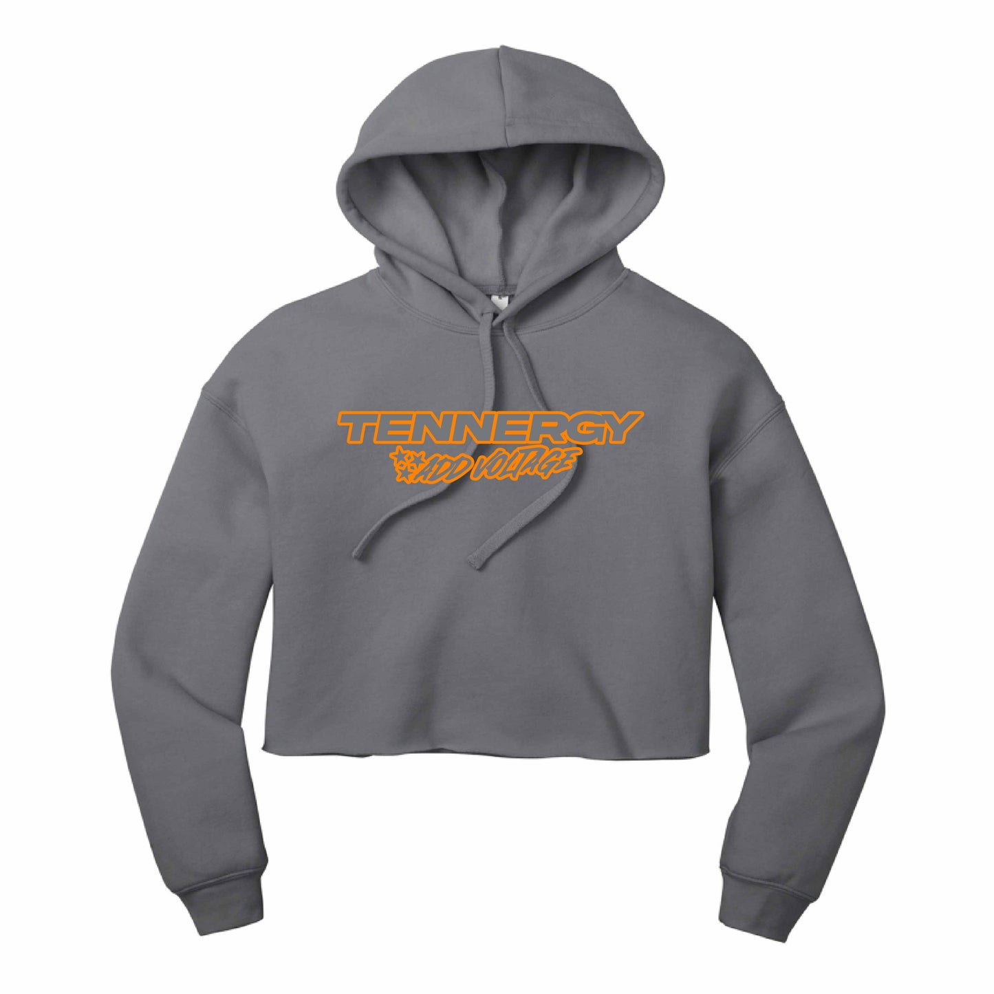 Tennergy Fleece Cropped Hoodie Charcoal